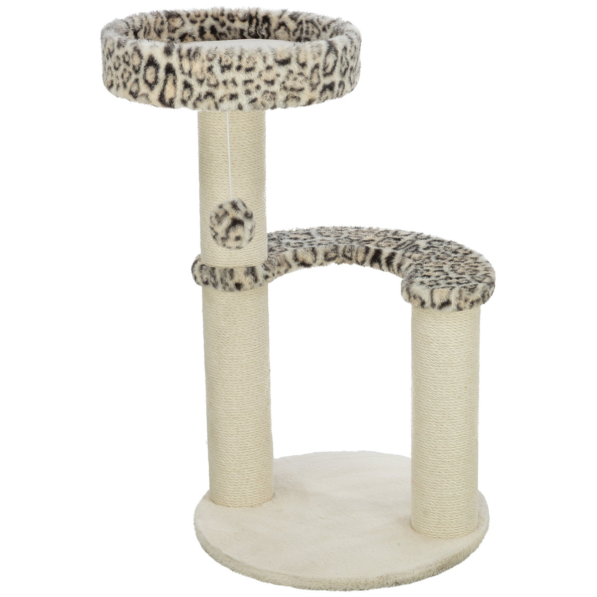 Trixie Kratzbaum Leo rund mehrstöckig creme