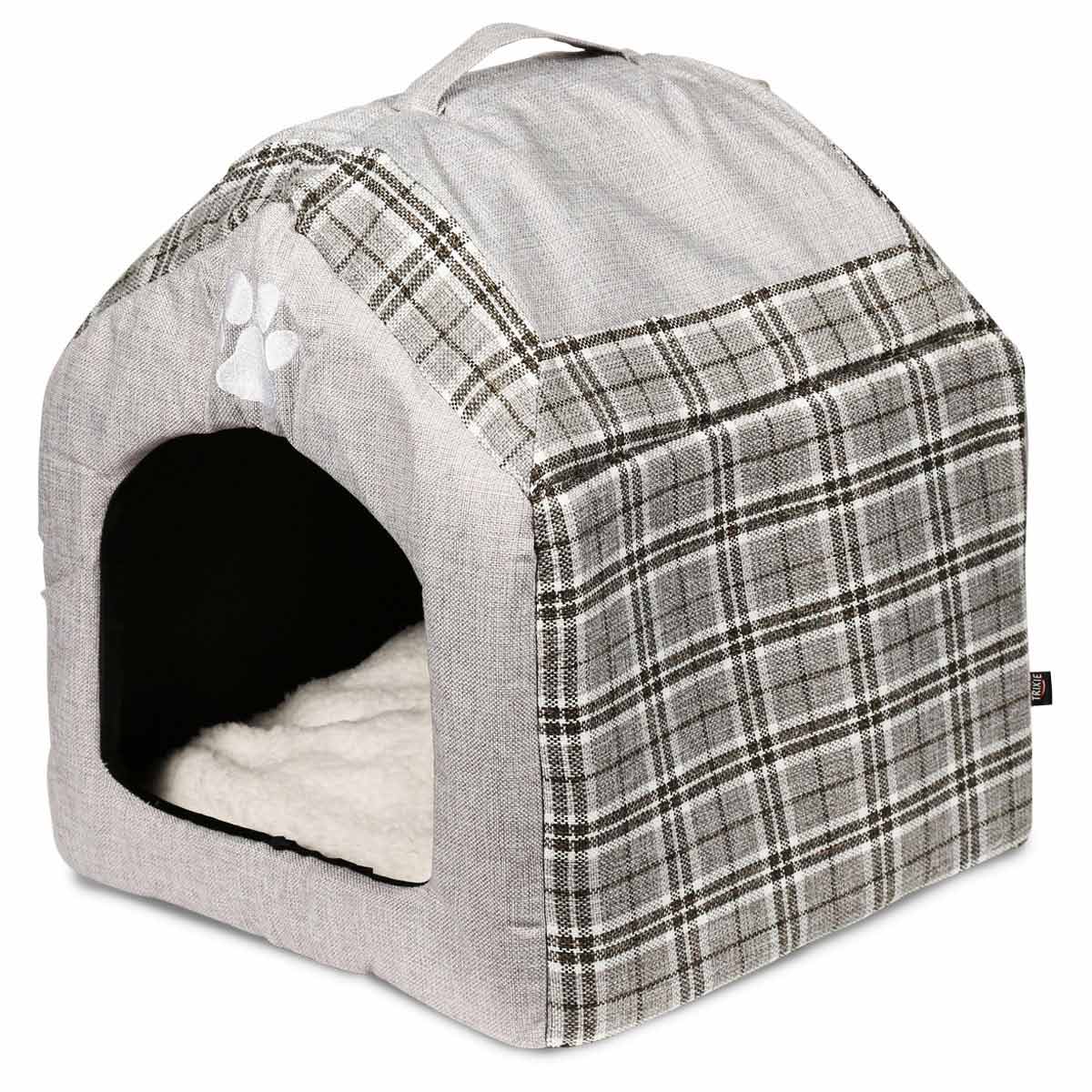 Trixie Kuschelhöhle Silas grau/creme 40x45x40cm | Gebrauchtware