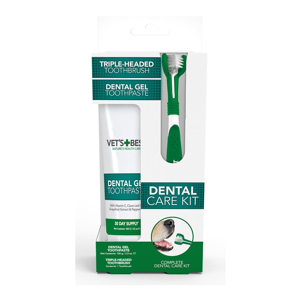 Vet's Best Zahnpflegeset für Hunde 100g