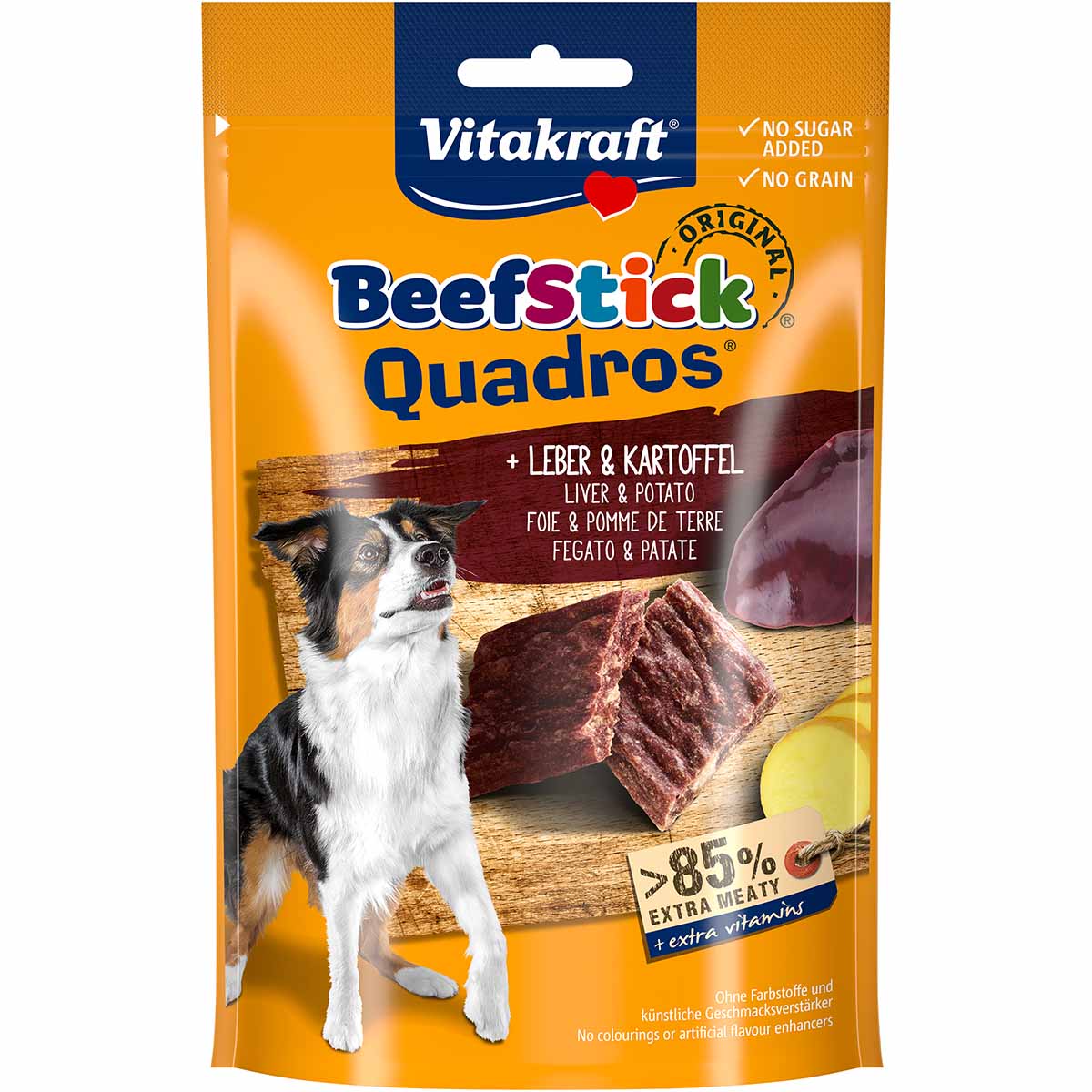 Vitakraft Hundesnack Beef-Stick Quadros Leber &amp; Kartoffel