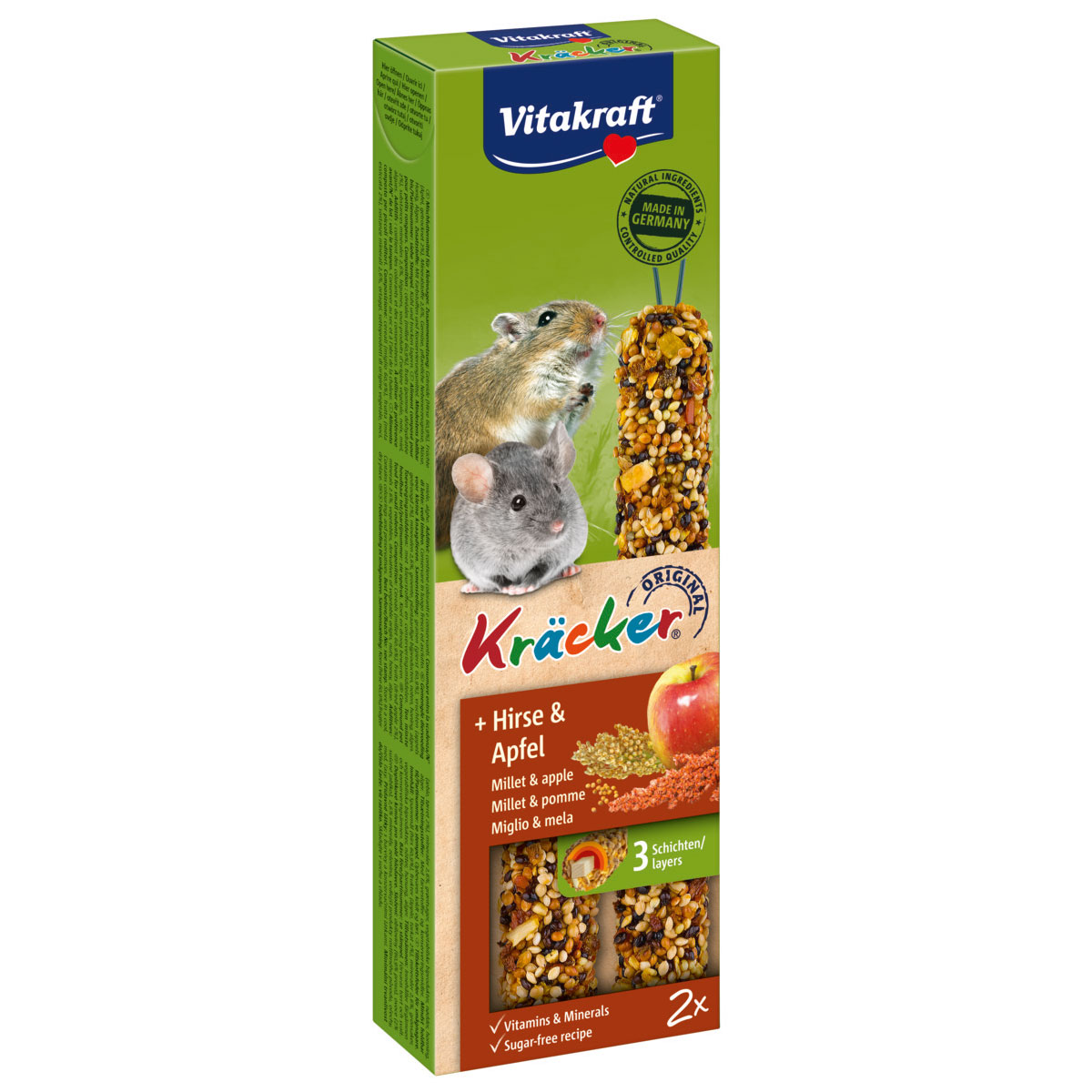 Vitakraft Kleinnager Kräcker mit Hirse &amp; Apfel