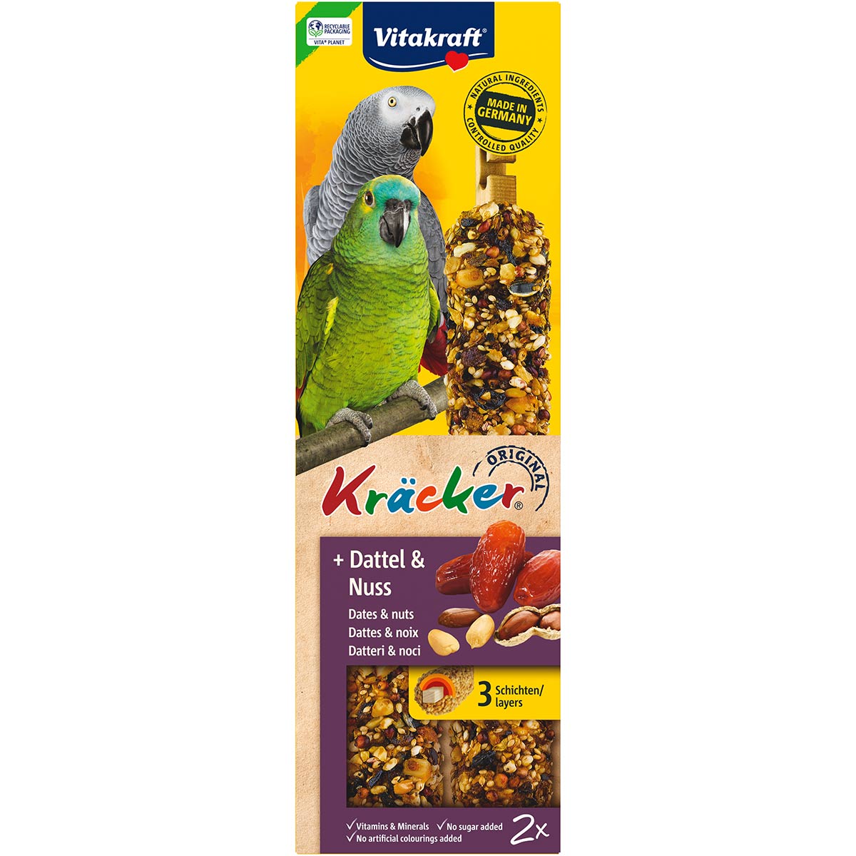 Vitakraft Kräcker Dattel &amp; Nuss für Papageien
