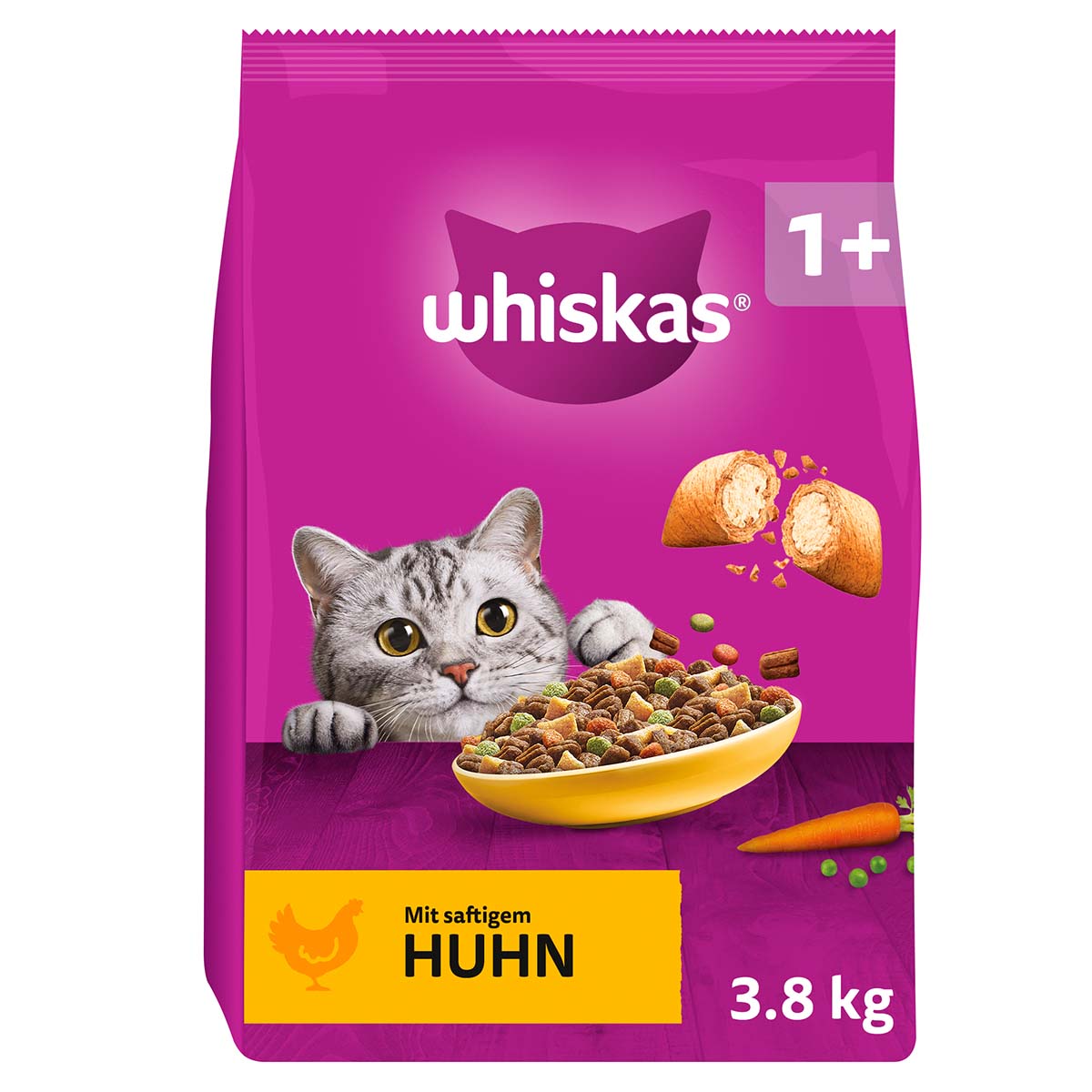 WHISKAS Beutel Trocken 1+ mit Huhn