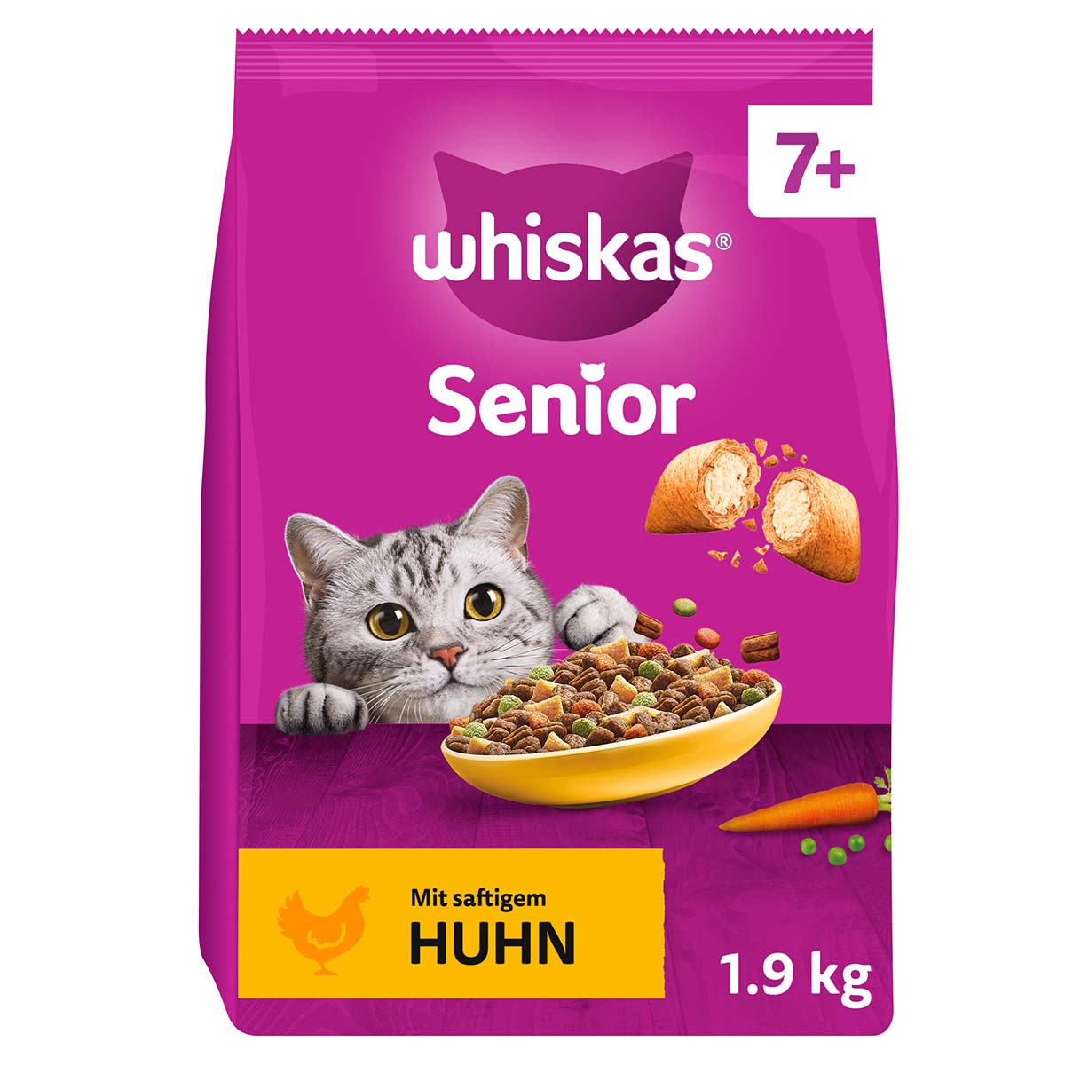 WHISKAS Trocken Senior 7+ mit Huhn