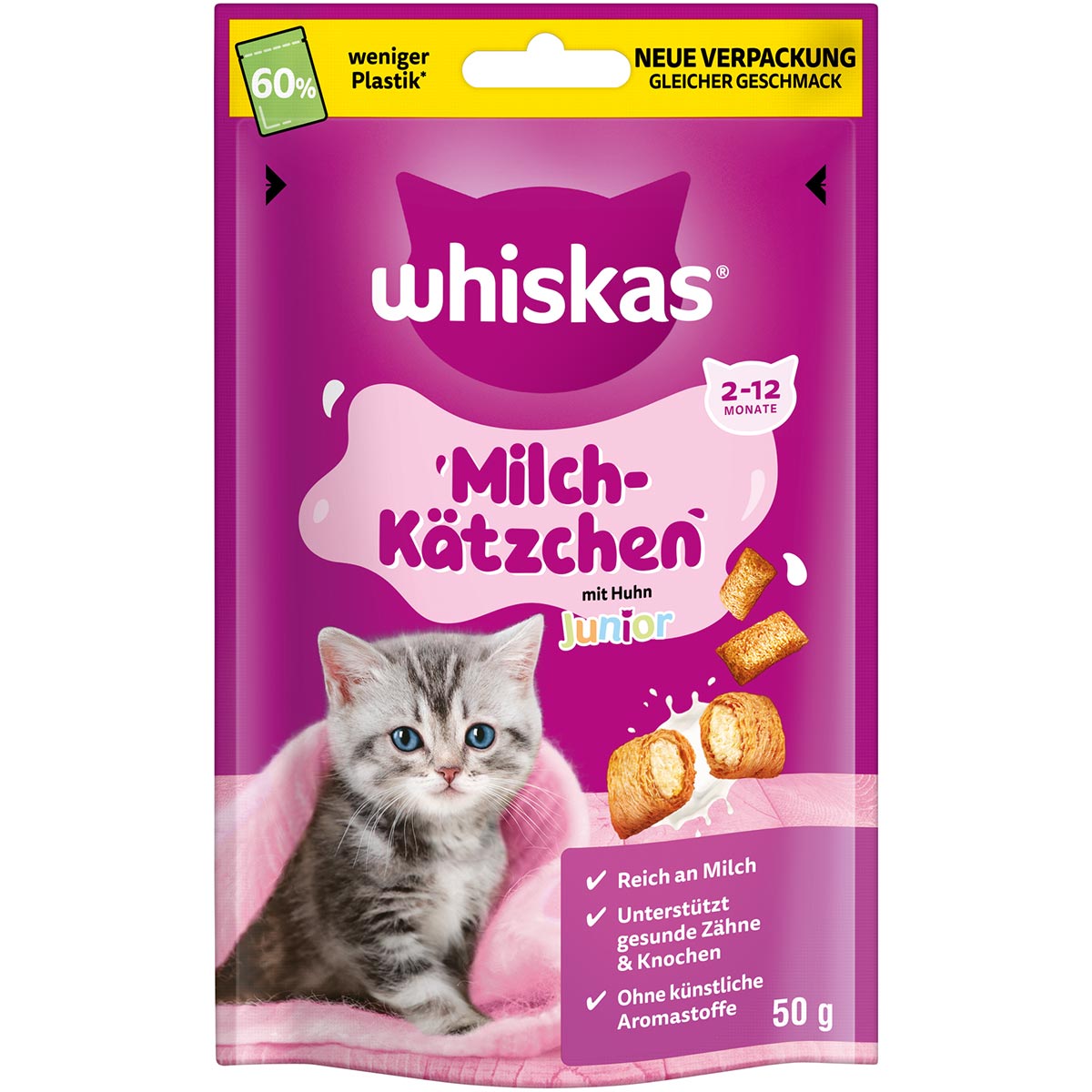 Whiskas Snacks Milch-Kätzchen Huhn