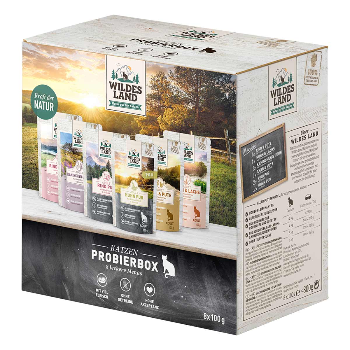 Wildes Land 8er Pouch Probierbox 8x100 g