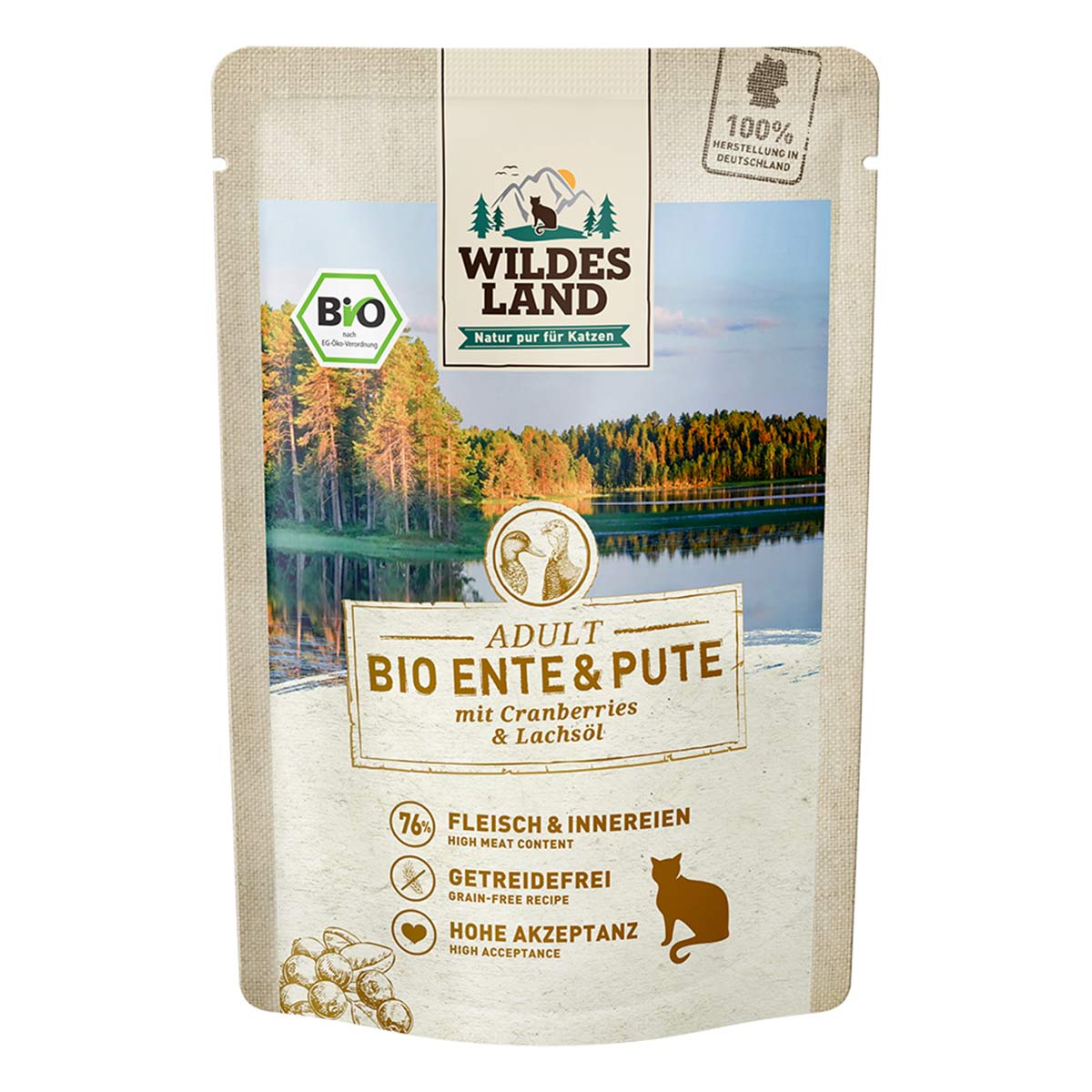 Wildes Land Bio Ente und Pute mit Cranberries