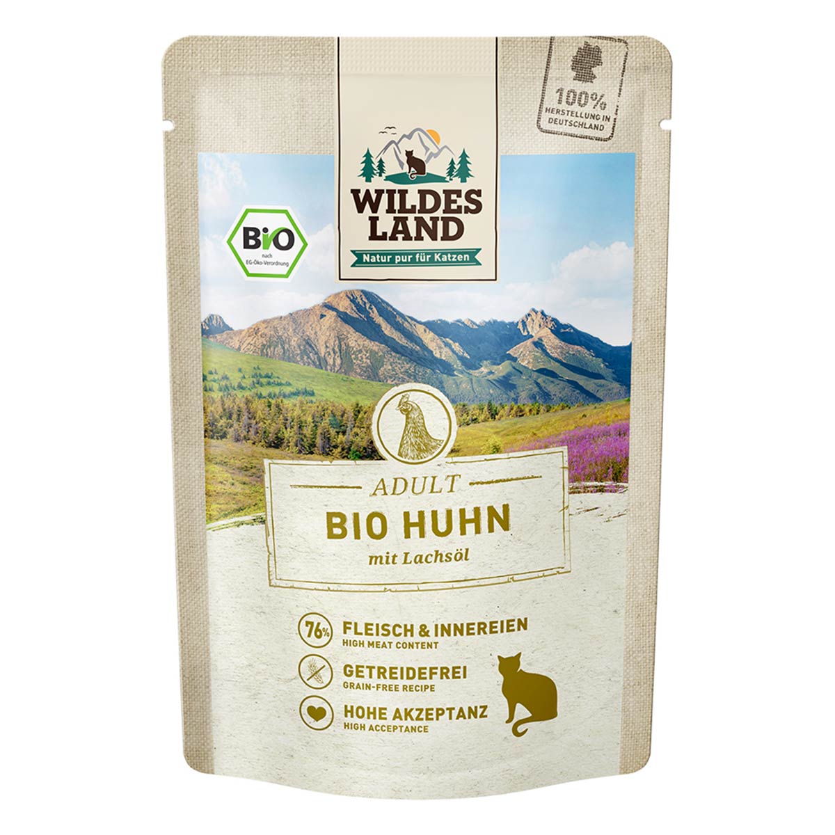Wildes Land Bio Huhn PUR mit Lachsöl