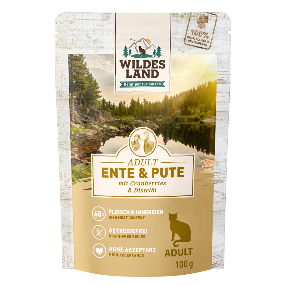 Wildes Land Ente und Pute mit Cranberries