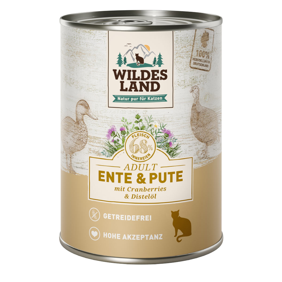 Wildes Land Ente und Pute mit Cranberries