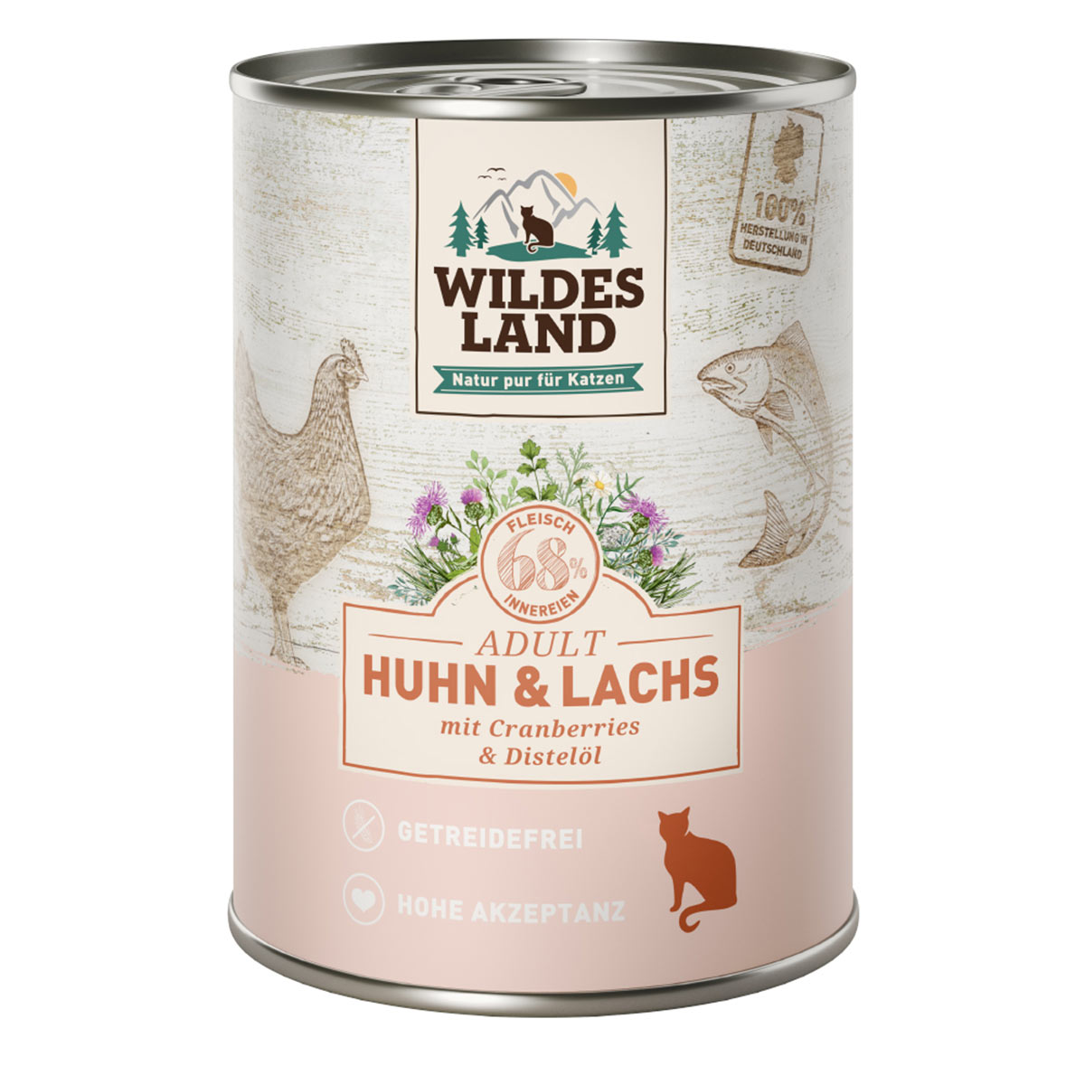 Wildes Land Huhn und Lachs mit Cranberries