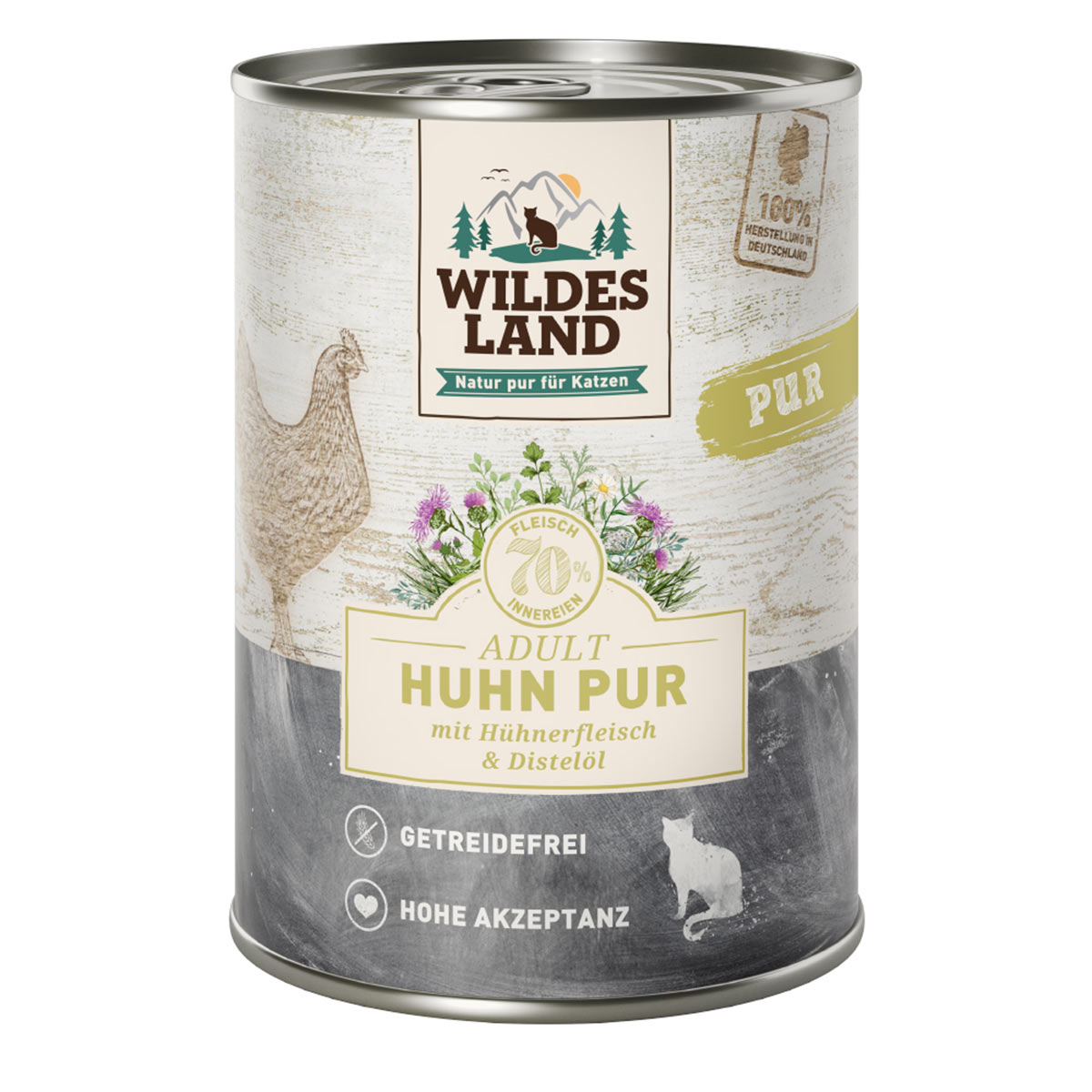 Wildes Land Huhn PUR mit Distelöl