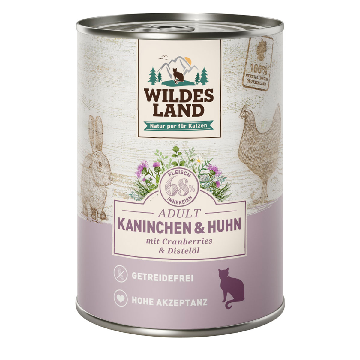 Wildes Land Kaninchen und Huhn mit Cranberries