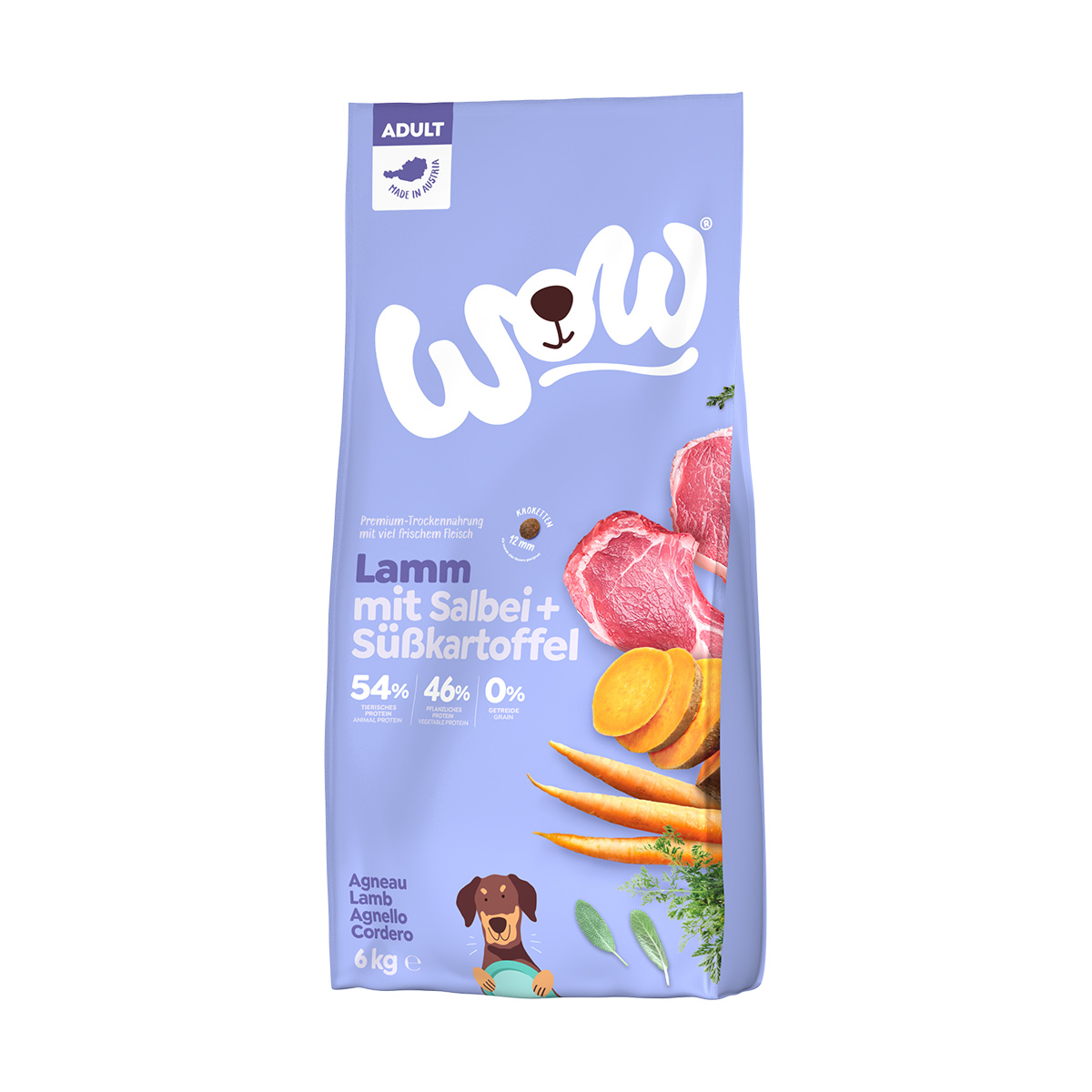 WOW Adult Lamm mit Salbei und Süßkartoffel 6kg