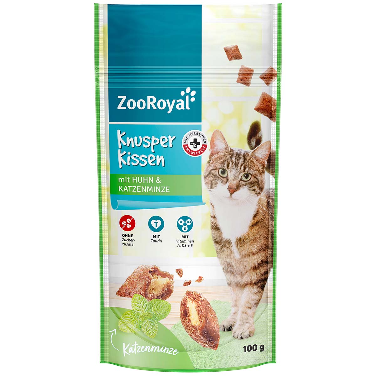ZooRoyal Knusperkissen mit Huhn &amp; Katzenminze