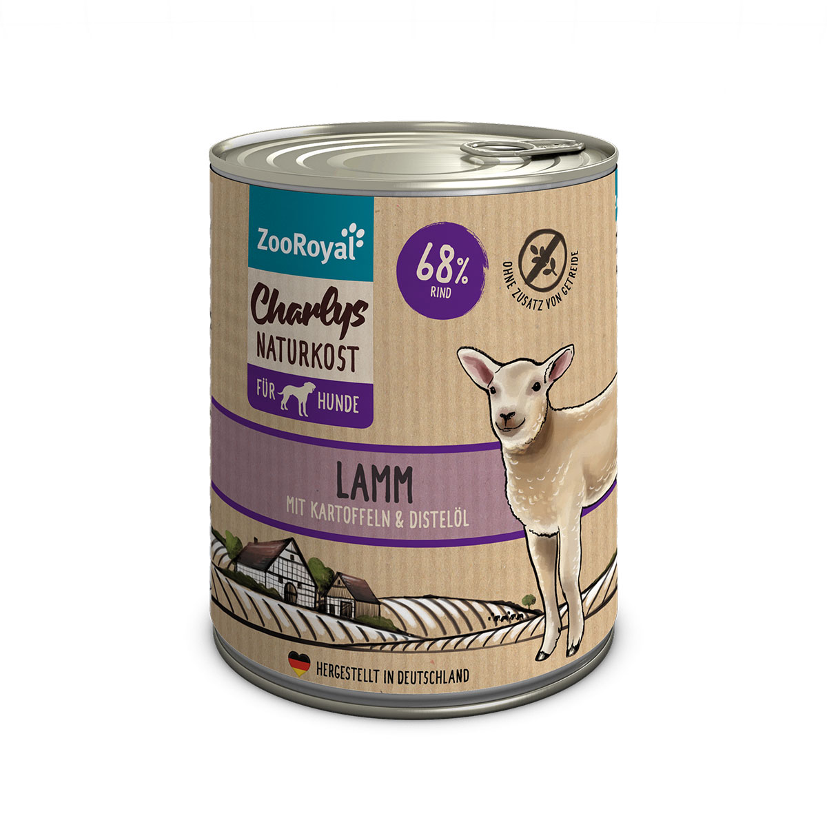 ZooRoyal Charlys Naturkost Lamm mit Kartoffeln & Distelöl