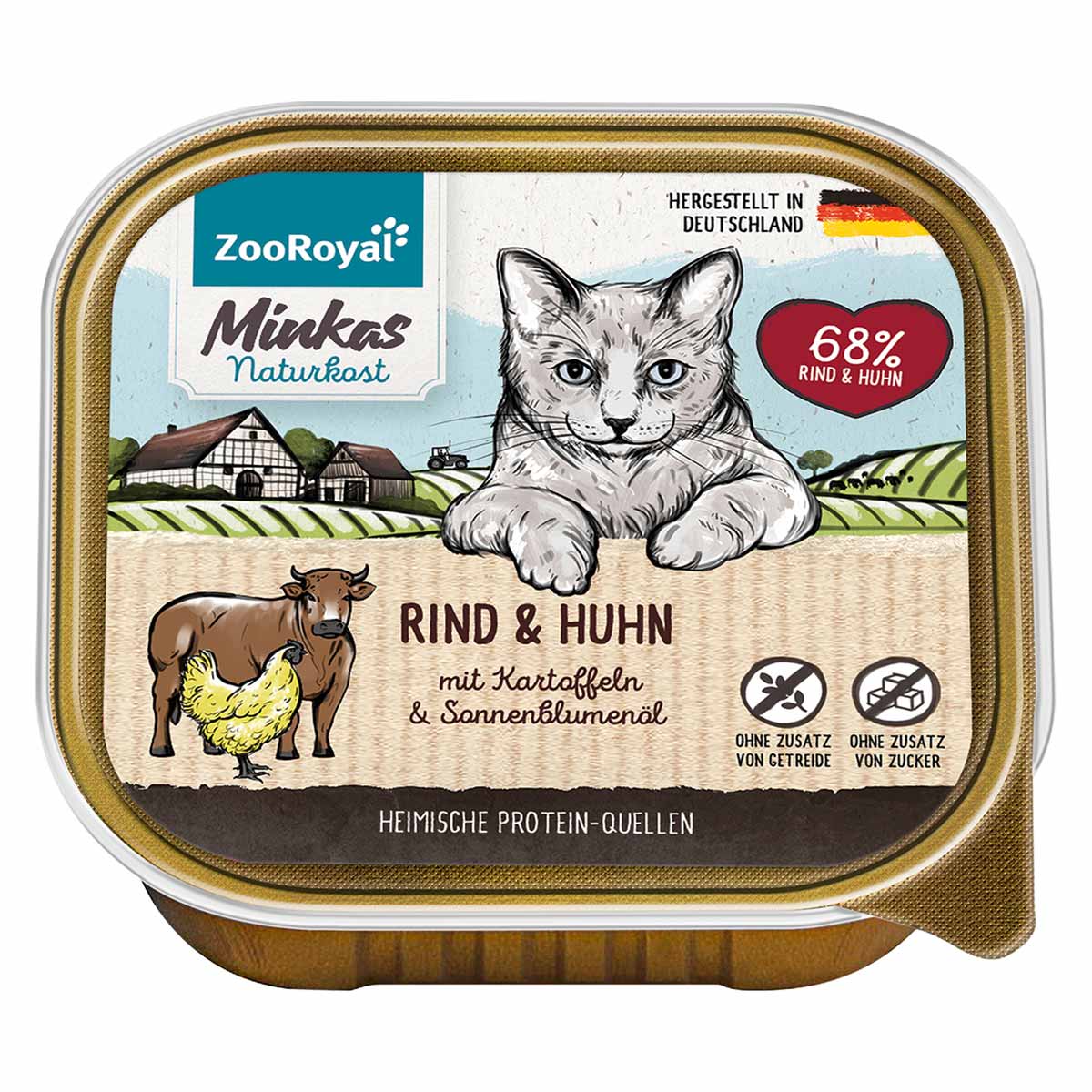 ZooRoyal Minkas Naturkost Rind und Huhn mit Kartoffeln
