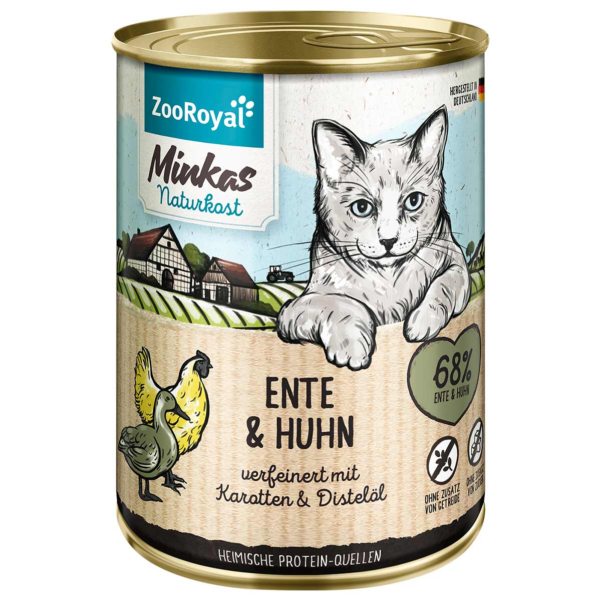 ZooRoyal Minkas Naturkost Ente und Huhn mit Karotten