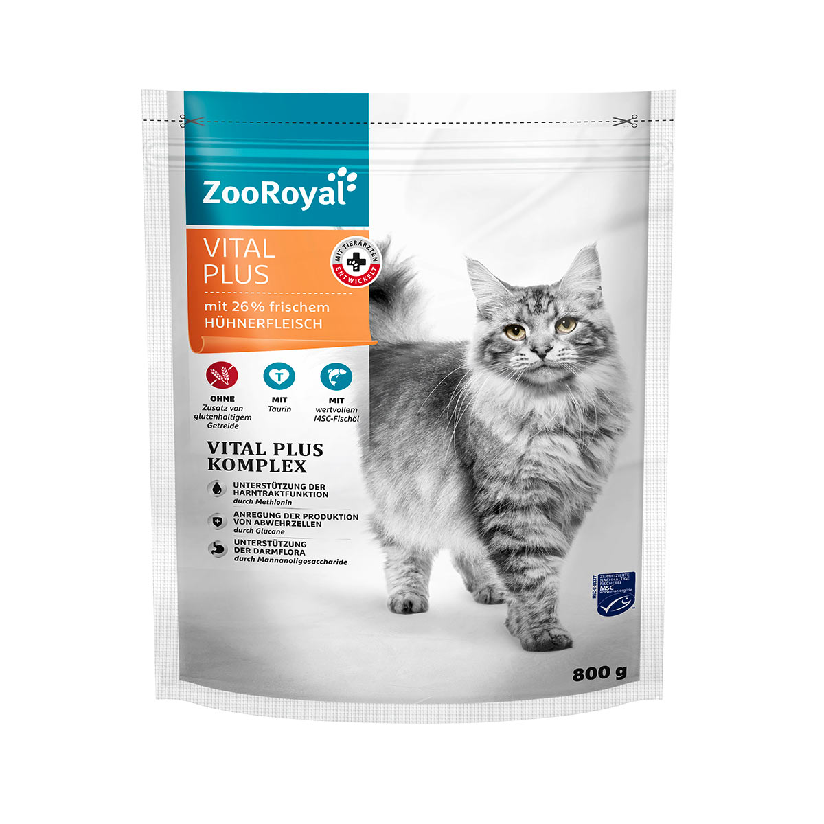 ZooRoyal Vital Plus mit frischem Hühnerfleisch 800g